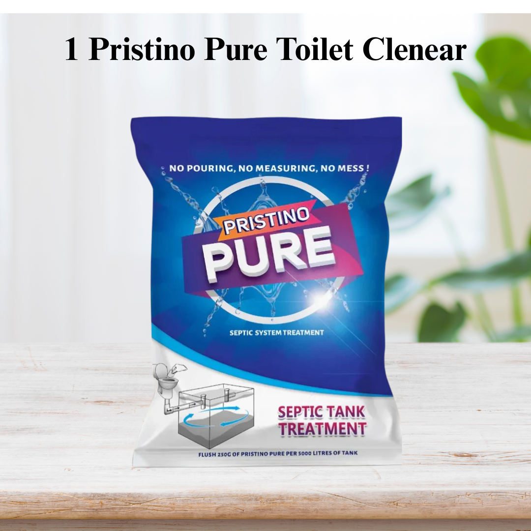 Pristino Pure Combo Pack — Septic Tank Cleaner Powder(500G) + Toilet Foam Cleaner (4 x 150g)