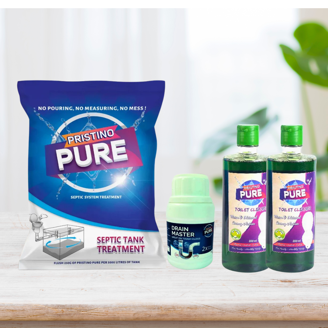 PRISTINO PURE POWDER+2 liquid+drain cleaner